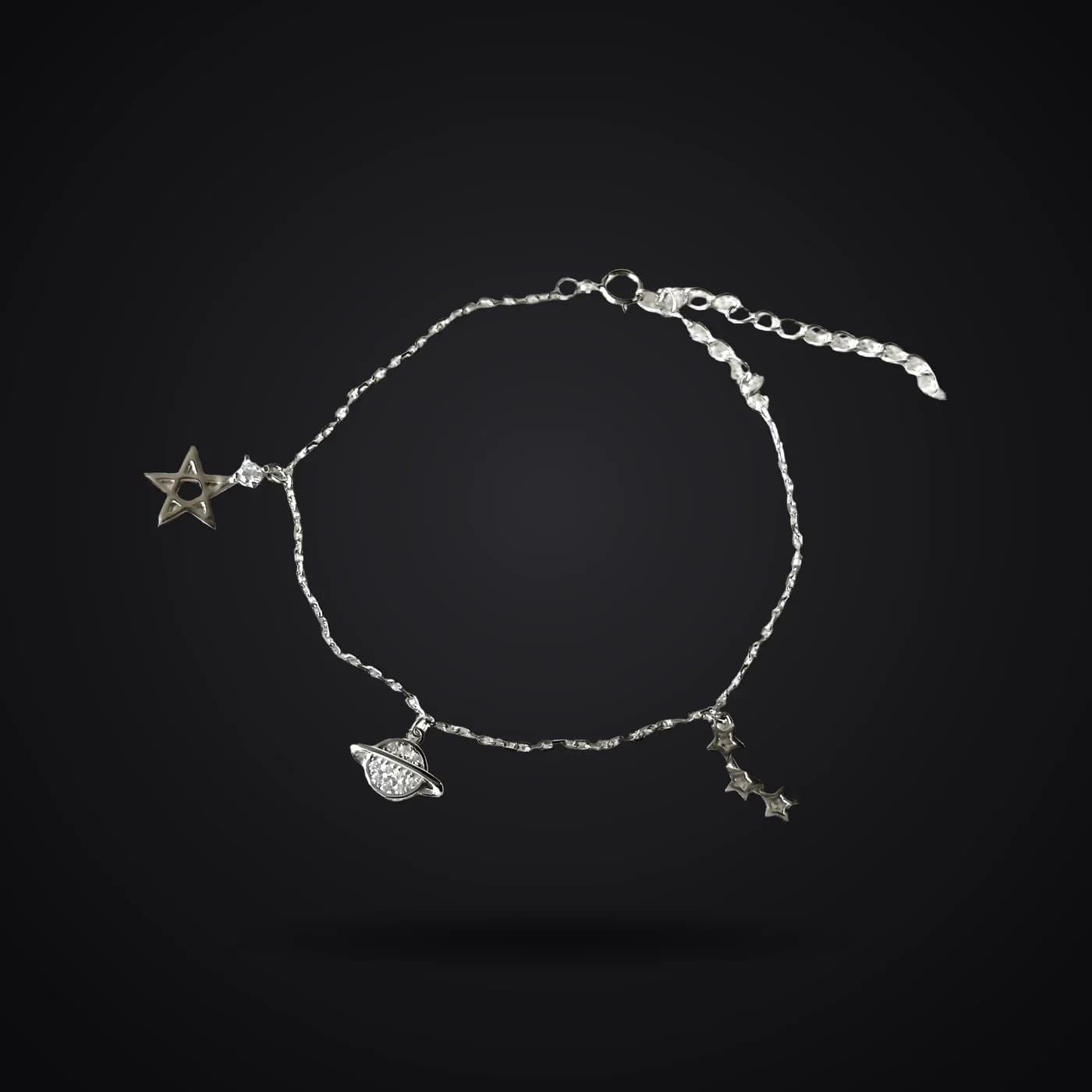 Cosmos bracelet on a dark background