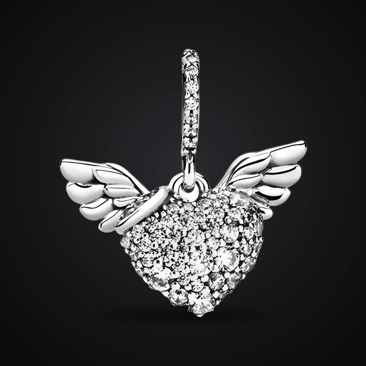 Angel Wings pendant on a dark background