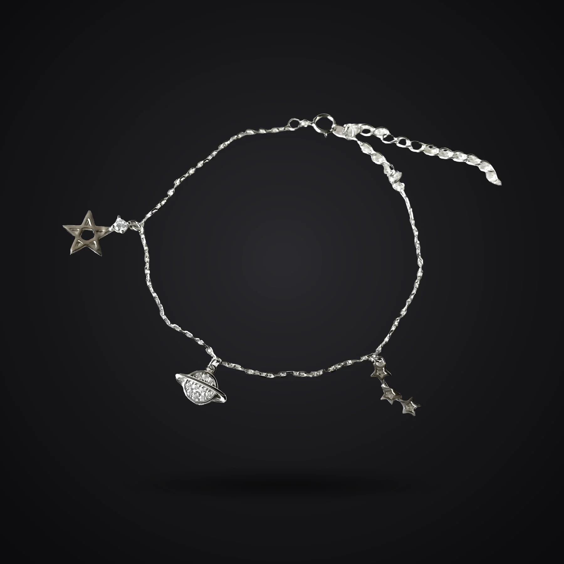 Cosmos bracelet on a dark background