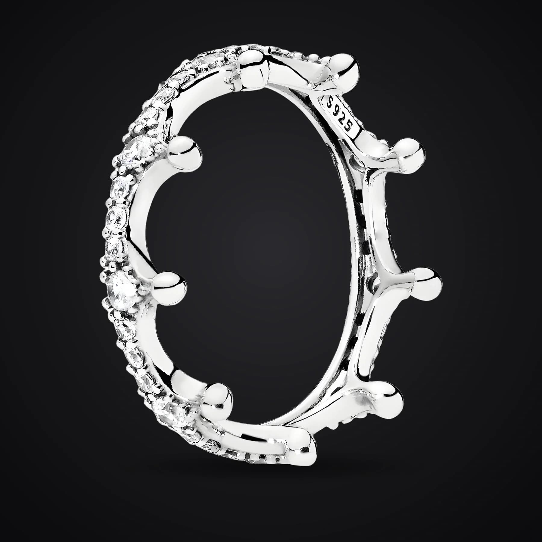 Crown ring on a dark background