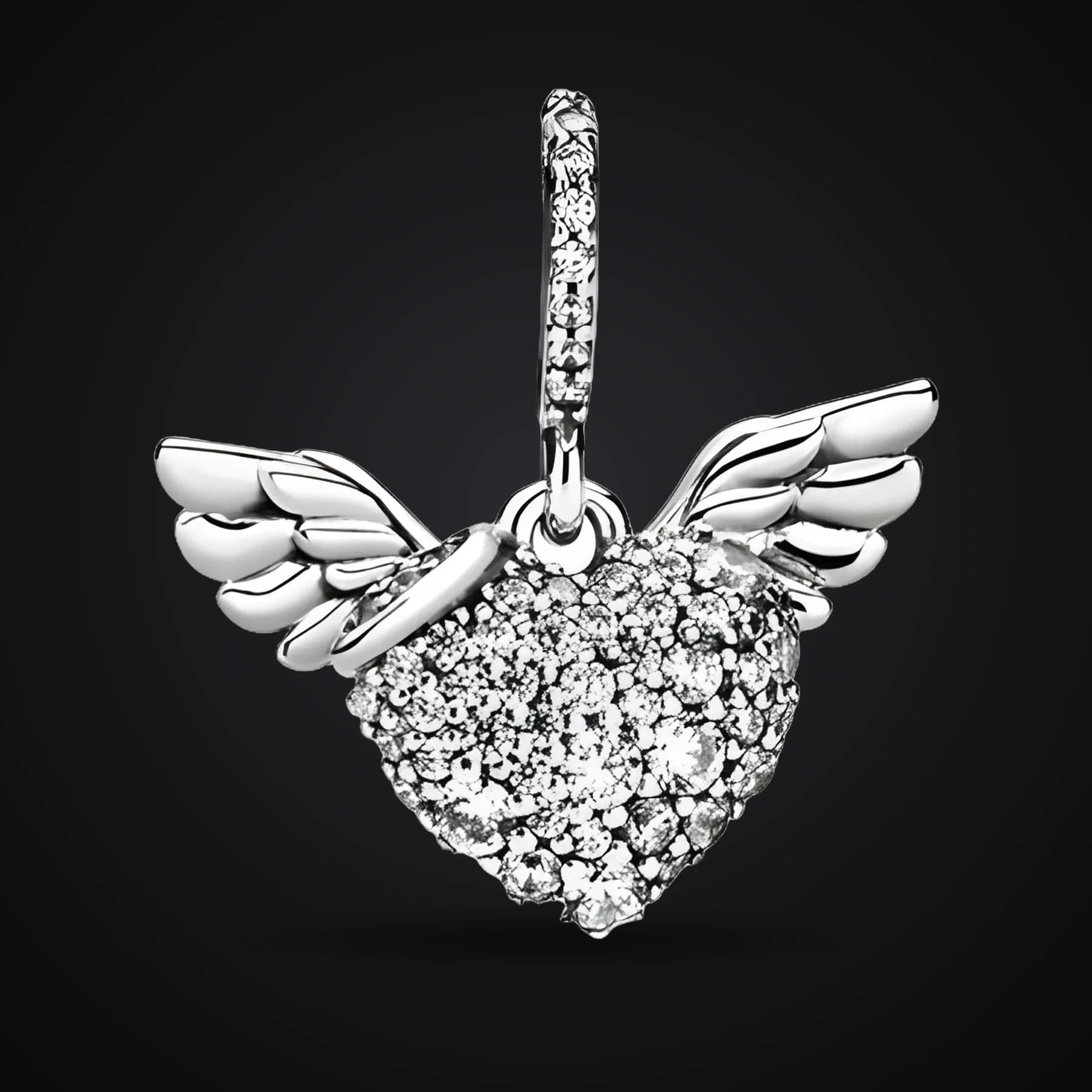Angel Wings pendant on a dark background