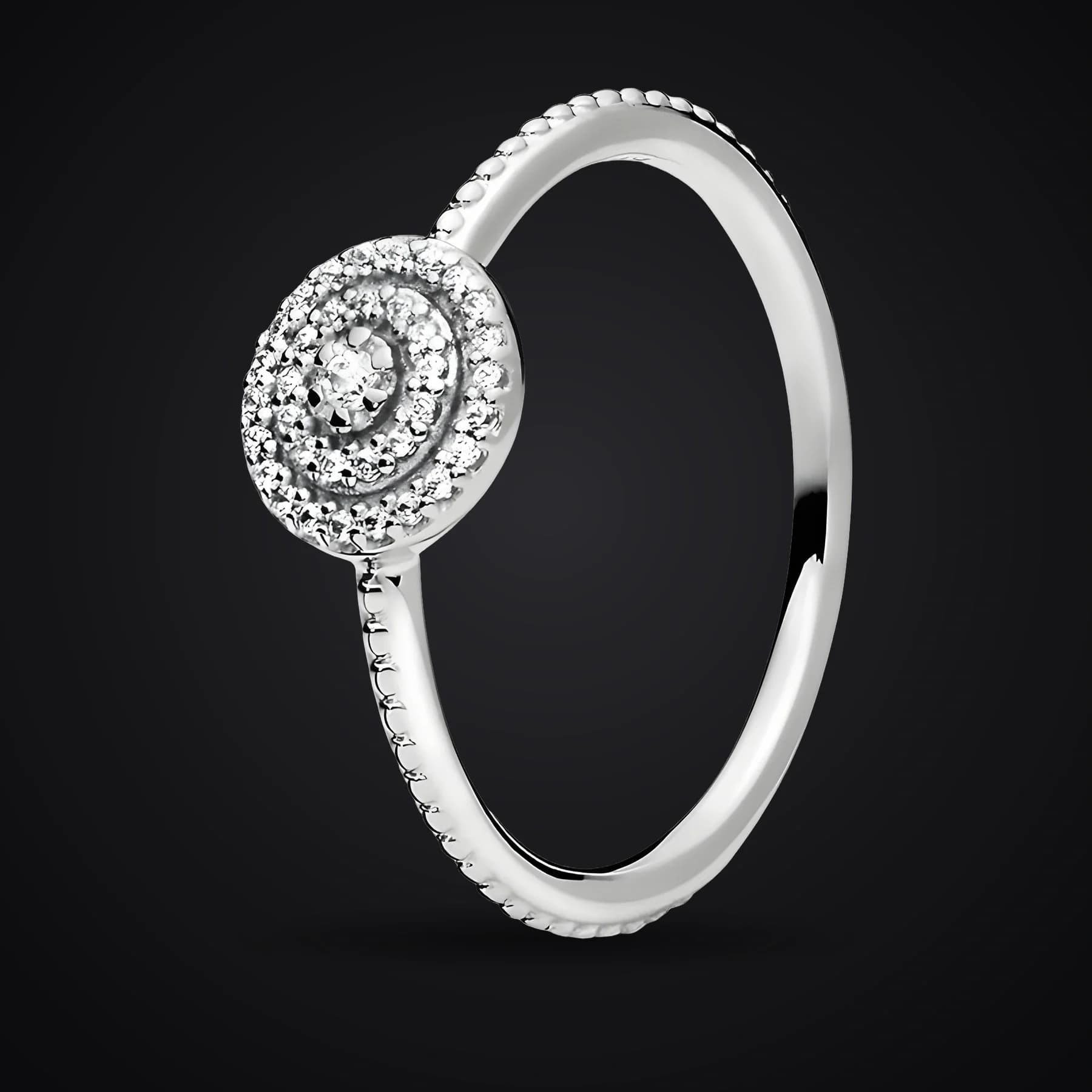 Eternity Circle ring on a dark background