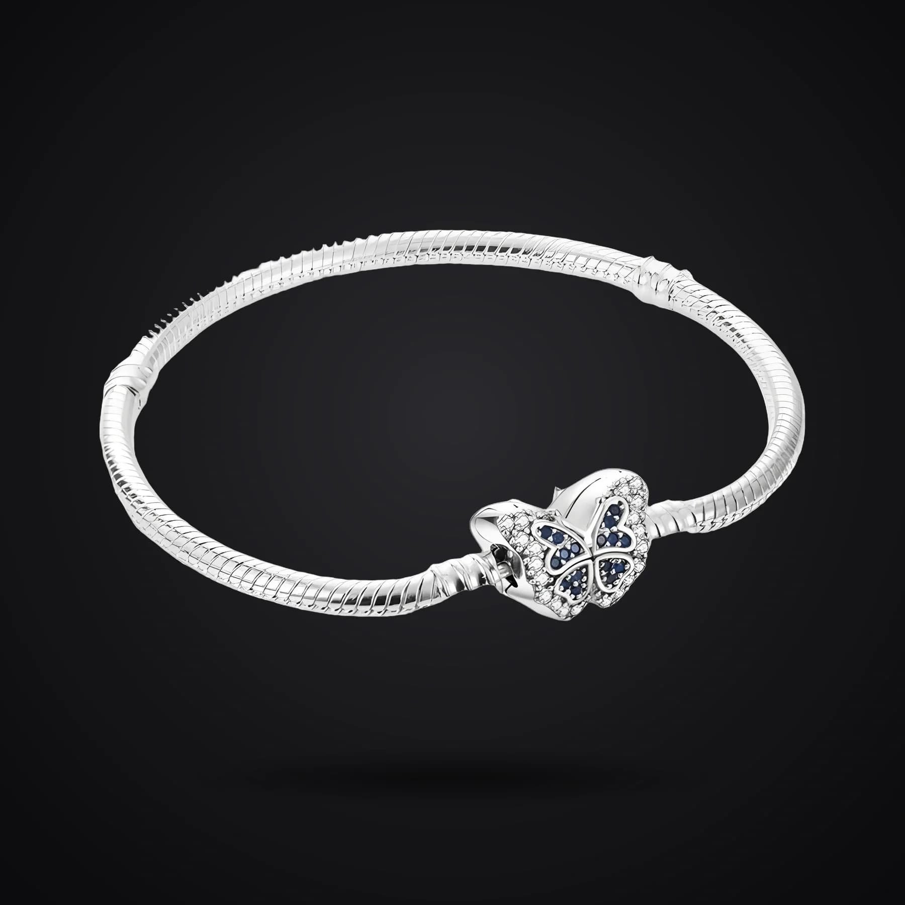 Butterfly Clasp bracelet on a dark background