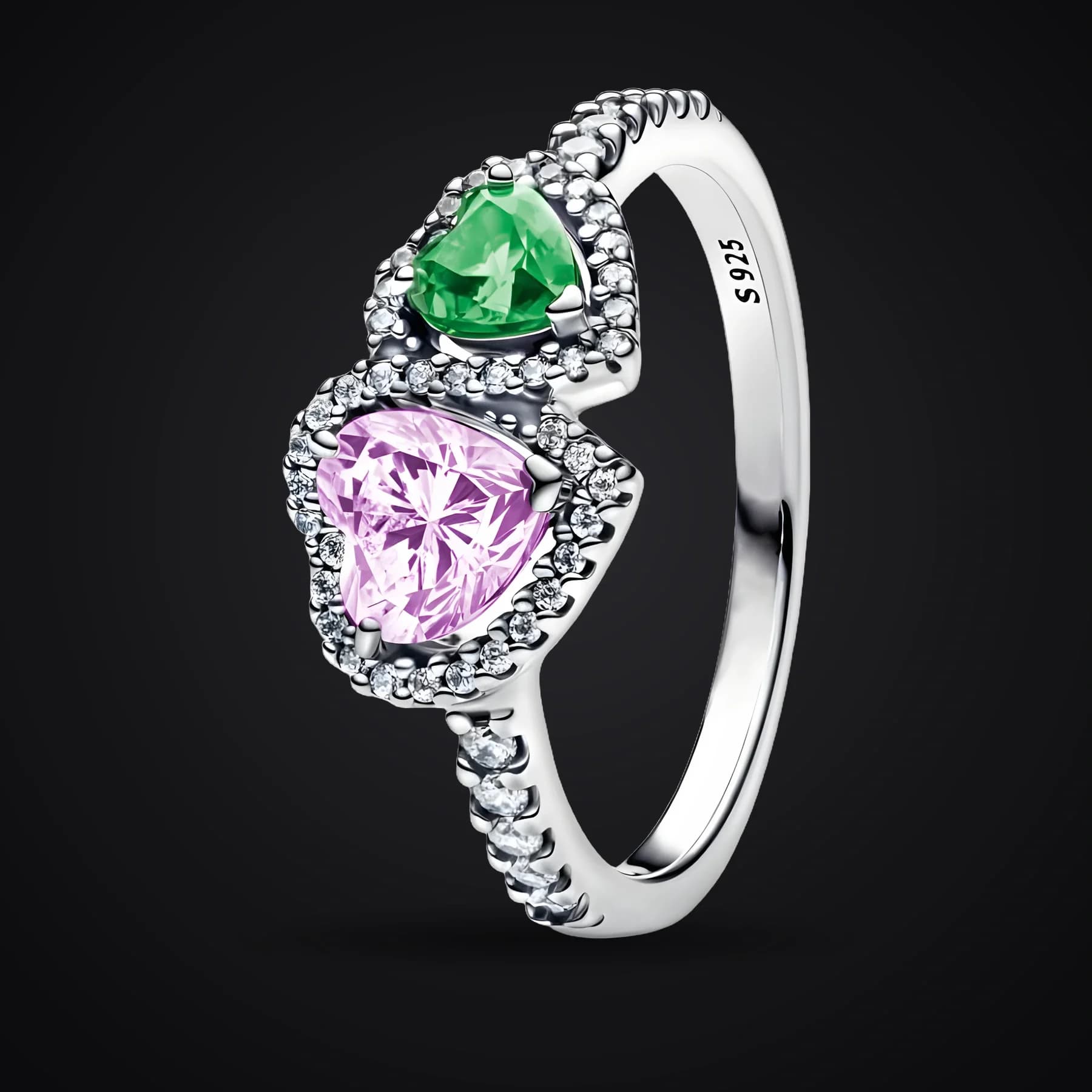 Spring Tenderness ring on a dark background